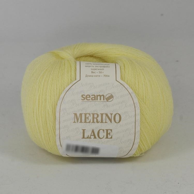 Пряжа SEAM MERINO LACE (22), лимон, 5 шт. по 50 г — картинка 2