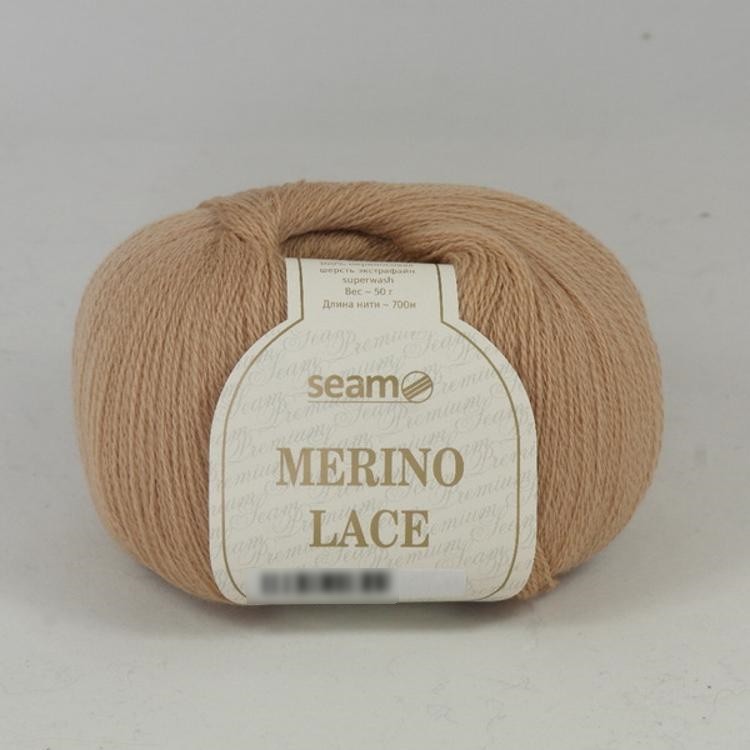 Пряжа SEAM MERINO LACE (23), розово-бежевый, 5 шт. по 50 г — картинка 2