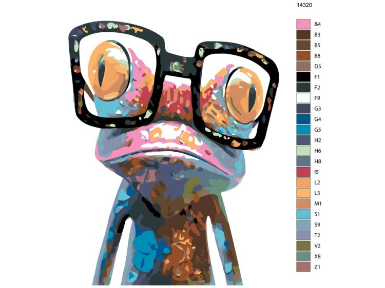 Картина по номерам «Лягушонок в очках» — картинка 2