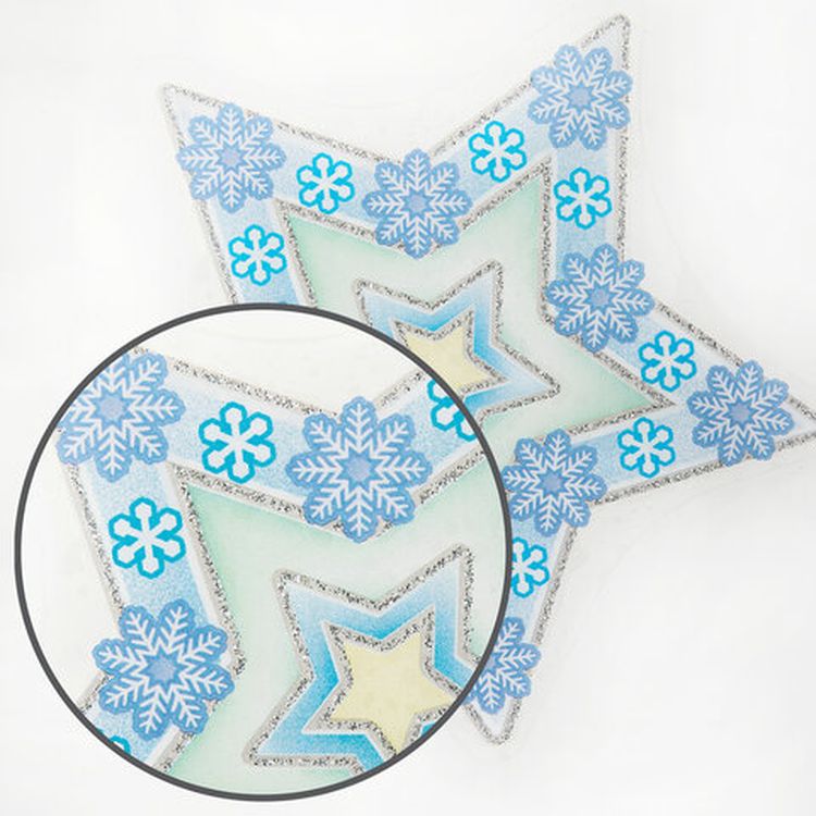 Украшение для окон и стекла «Цветные снежинки 3» — картинка 5