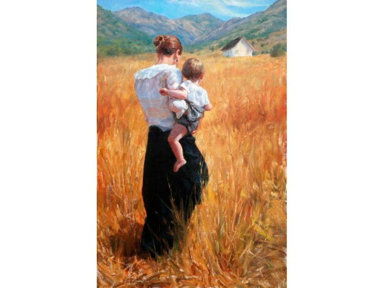 Картина по номерам «Прогулка по полю» — картинка 2