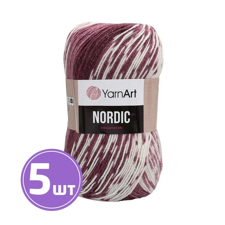 Пряжа YarnArt Nordic (665), мультиколор, 5 шт. по 150 г