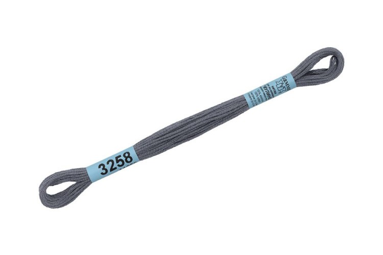 Нитки для вышивания Gamma мулине, 24 шт. по 8 м, цвет: 3258 светло-серый — картинка 2