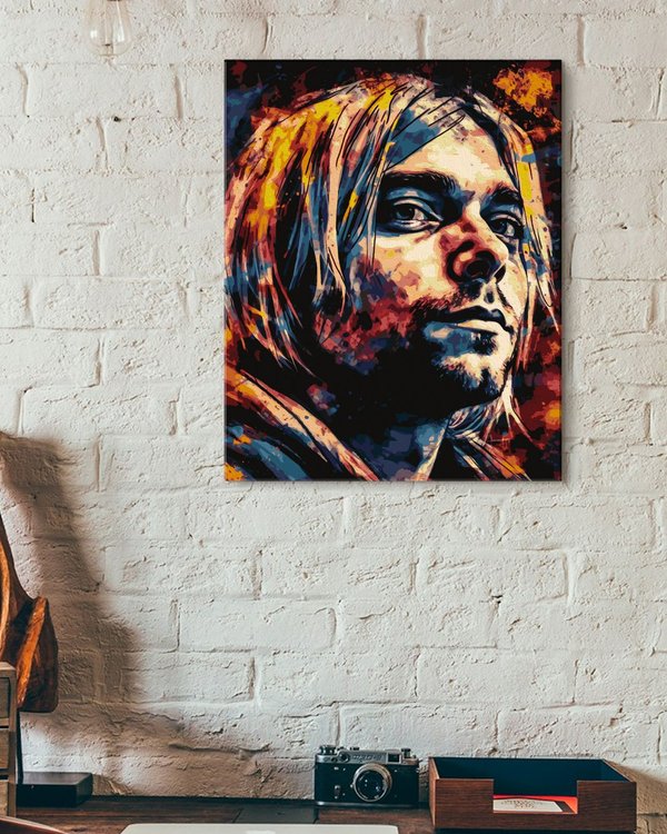 Картина по номерам «Портрет Курт Кобейн в стиле поп-арт» — картинка 3