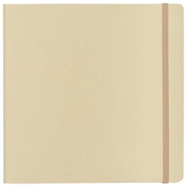 Скетчбук для акварели, 200 г/м2, 195х195 мм, среднее зерно, 20 л., сшивка, резинка, бежевый, BRAUBERG ART — картинка 2