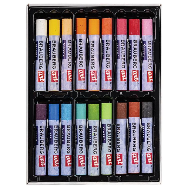 Пастель масляная художественная, 24 цв., утолщенная, круглое сечение, BRAUBERG ART CLASSIC — картинка 2