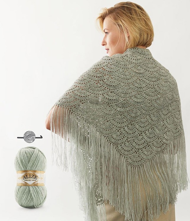 Пряжа ALIZE Angora Gold (27), бледная сирень, 5 шт. по 100 г — картинка 3