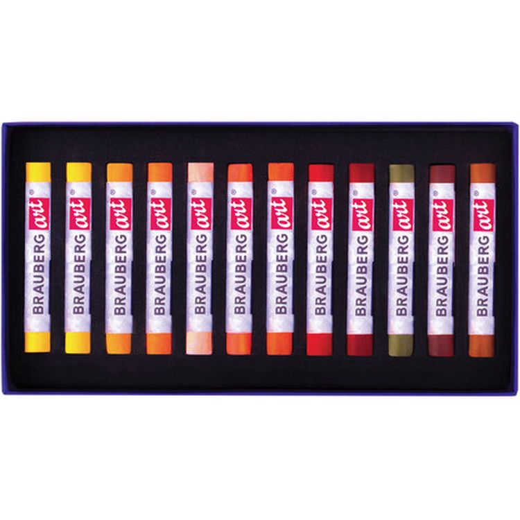 Пастель сухая художественная «Земляные тона», 12 цв., круглое сечение, BRAUBERG ART CLASSIC — картинка 3