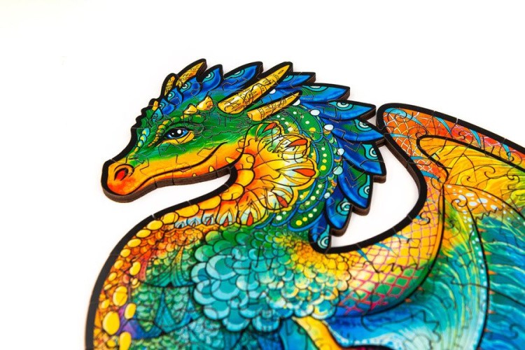 Деревянный пазл Unidragon «Оберегающий Дракон», размер S (А5) — картинка 3