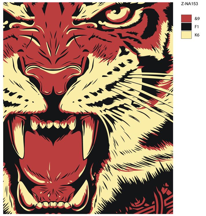 Картина по номерам «Рев тигра» — картинка 2