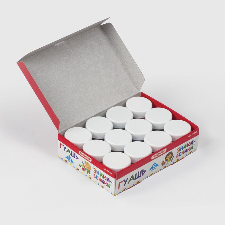 Гуашь ПИФАГОР «ЭНИКИ-БЕНИКИ», 12 цв. по 10 мл — картинка 2