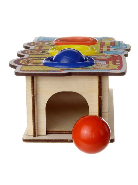 Стучалка цветная «Паровоз», 3 отверстия — картинка 3