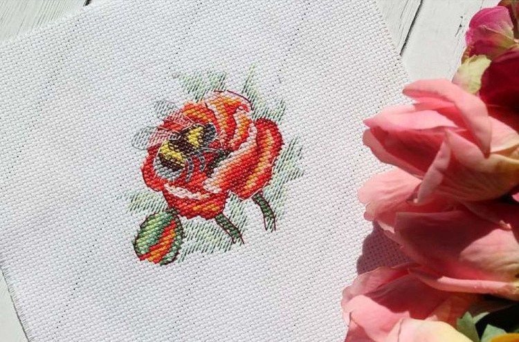 Набор для вышивания «Мак и шмель» — картинка 2