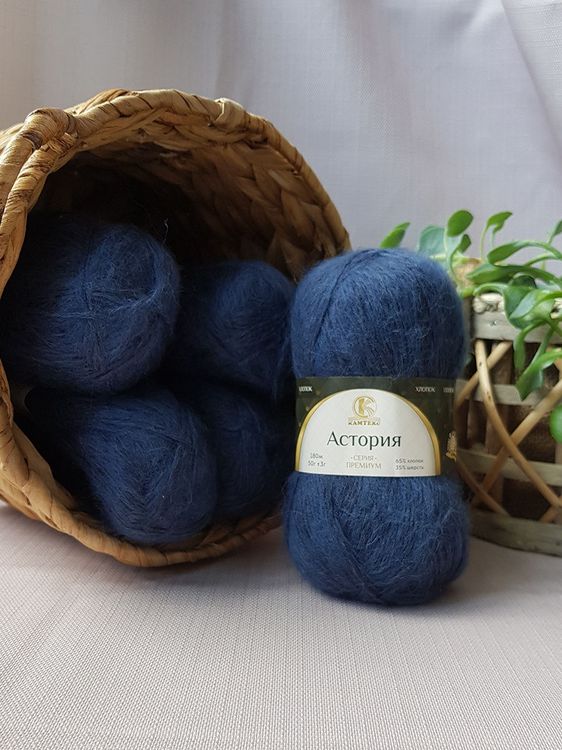 Пряжа Камтекс Астория (290), темно-джинсовый, 5 шт. по 50 г — картинка 2