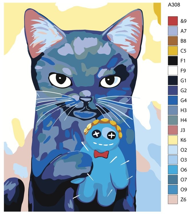 Картина по номерам «Любимая игрушка-человечек» — картинка 2