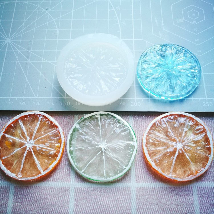 Силиконовый молд - Долька лимона, d 5 см — картинка 3