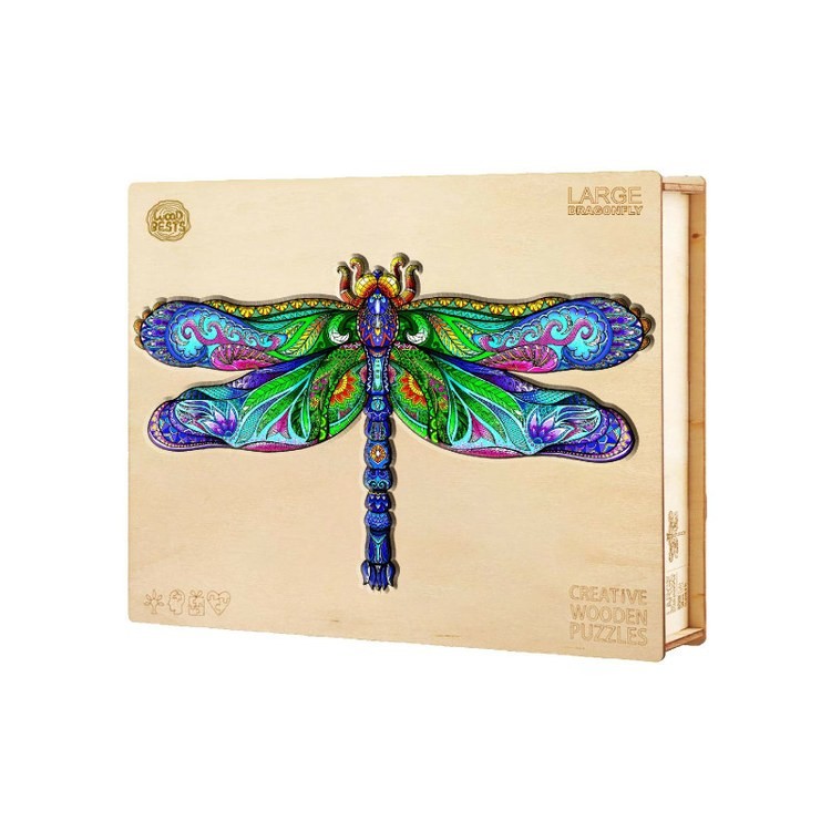 Деревянные пазлы «Стремительная Стрекоза XL», Woodbests — картинка 5