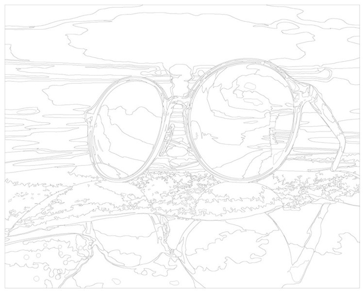 Картина по номерам «Море: Яркие очки на пляже» — картинка 3