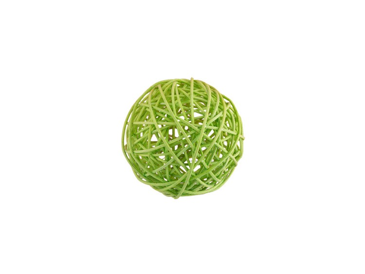 Шары декоративные из ротанга №03 светло-зеленые d 5 см, 1 шт., Blumentag