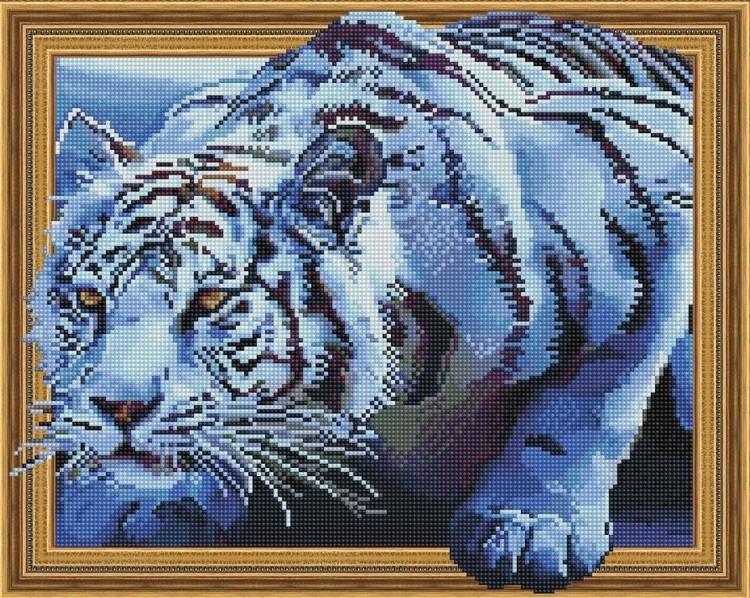 Алмазная вышивка «Белый тигр»