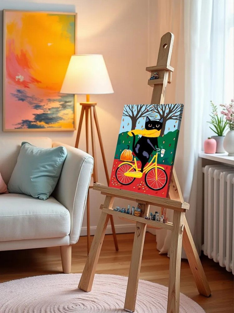 Картина по номерам «На велосипеде. Осень» — картинка 10