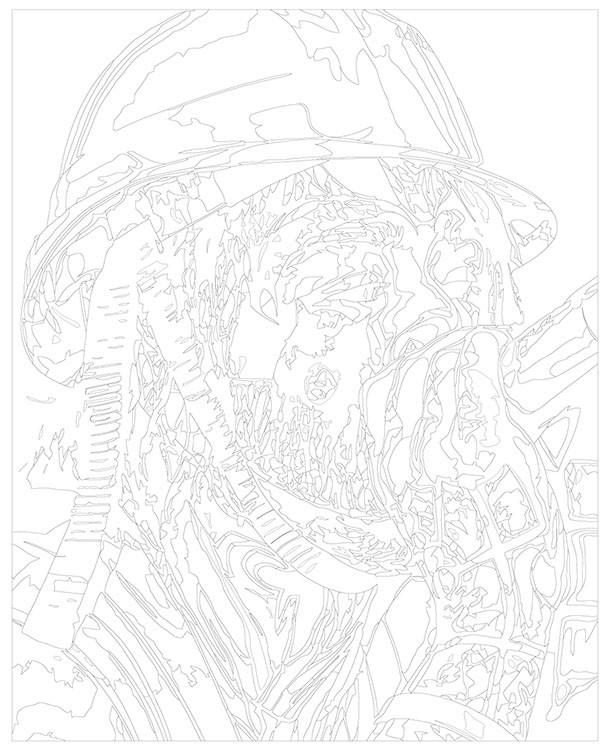 Картина по номерам «Рок и рэп андеграунд музыкант Кишлак 14» — картинка 3