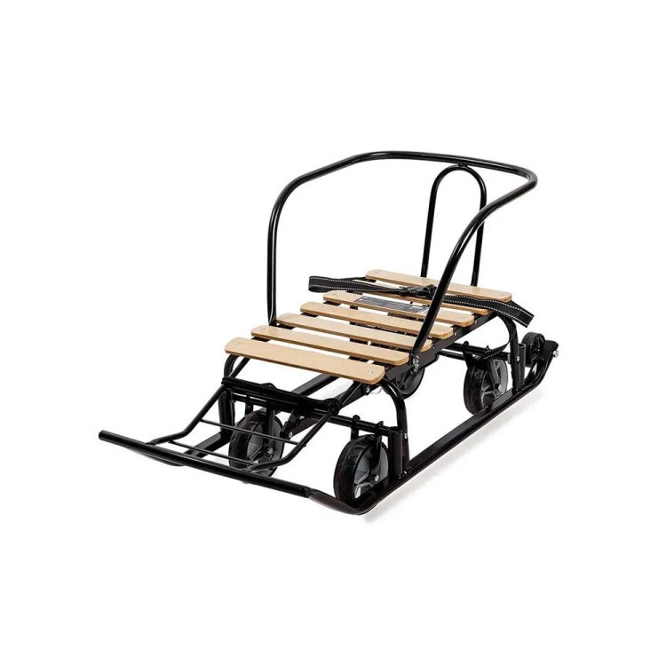 Санки детские с колесами зимние Тимка 5, черный — картинка 9