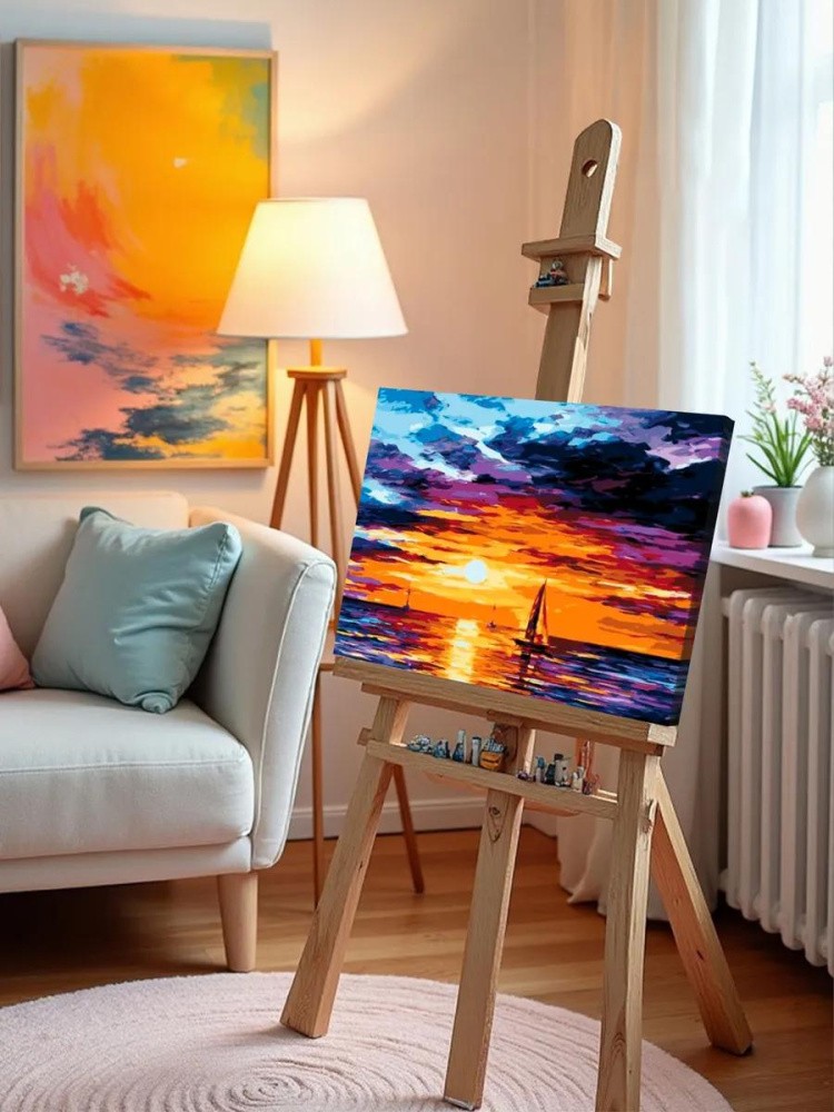 Картина по номерам «Паруса на закате» — картинка 10