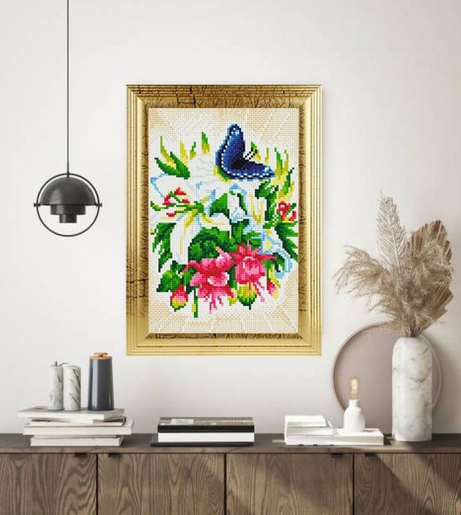 Алмазная вышивка «Бабочка в ботаническом саду» — картинка 6