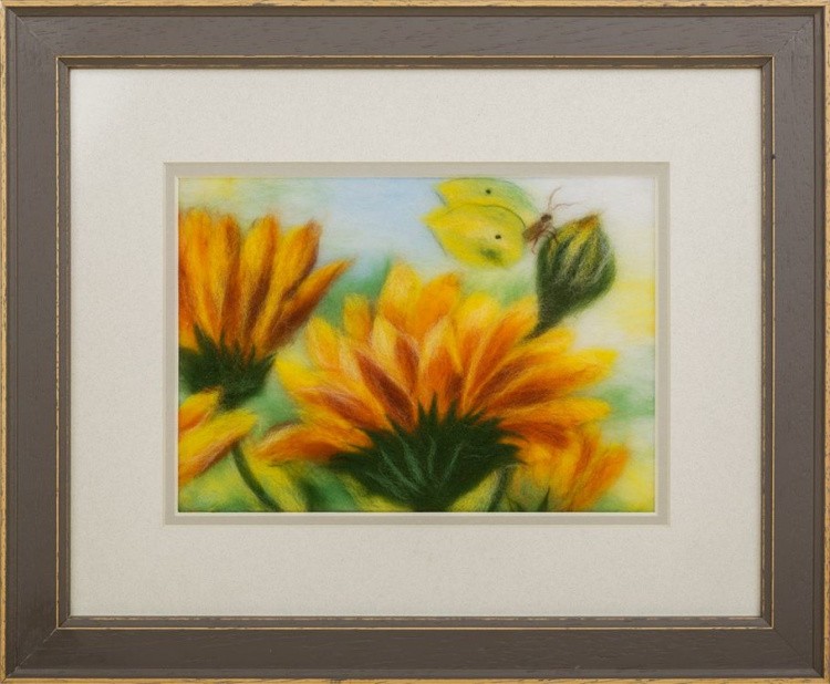 Картина шерстью «Кусочек лета» — картинка 2