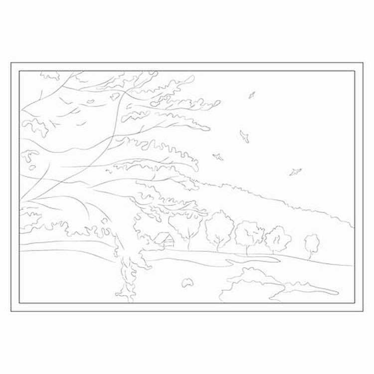 Папка для акварели с эскизом, большая, А3, 10 л., 200 г/м2 — картинка 8