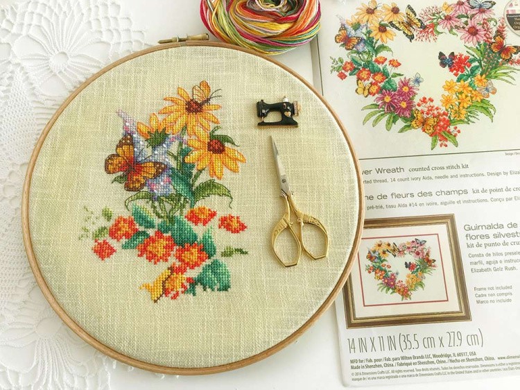 Набор для вышивания «Венок из диких цветов» — картинка 3