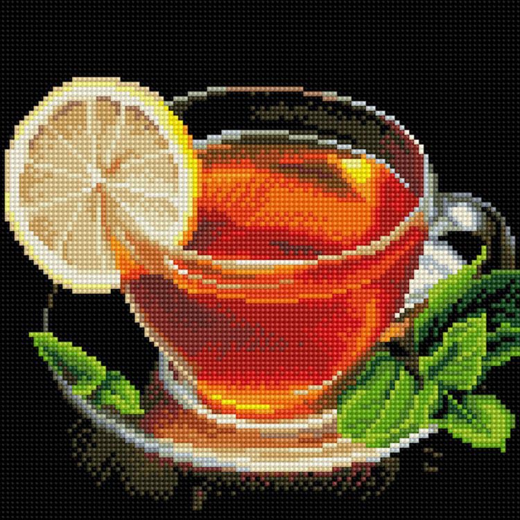 Алмазная вышивка «Чай с лимоном»