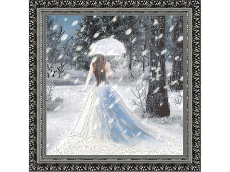 Рисунок на ткани «Леди Зима»