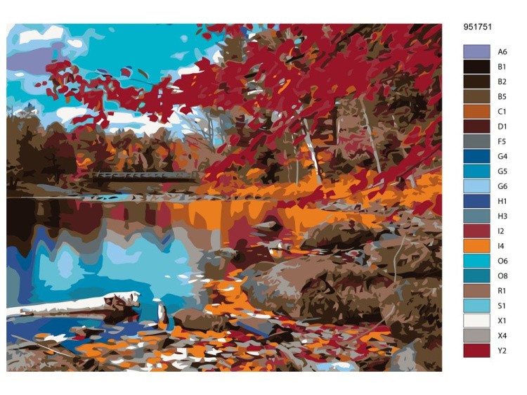 Картина по номерам «Яркая осень» — картинка 2