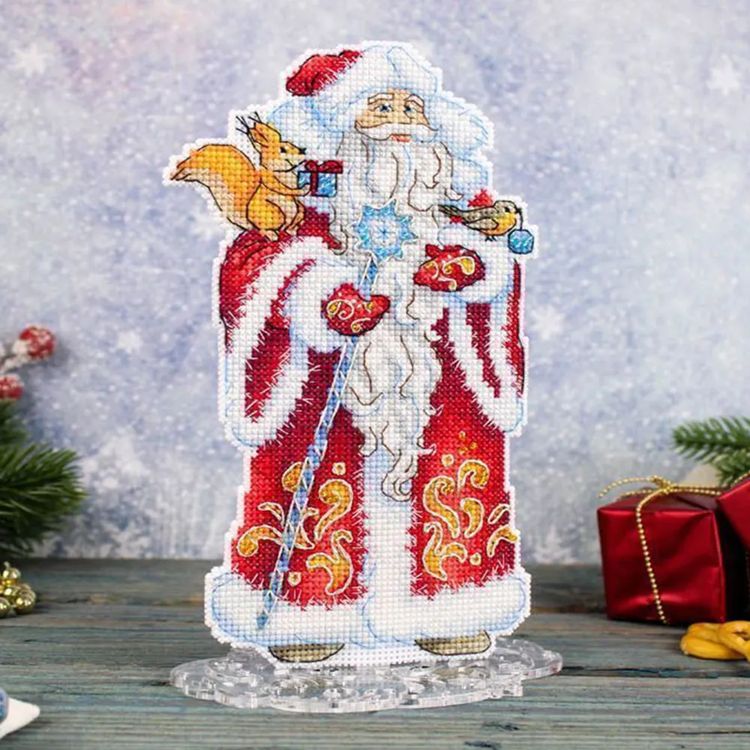 Набор для вышивания «Дед Мороз, с подставкой» — картинка 2