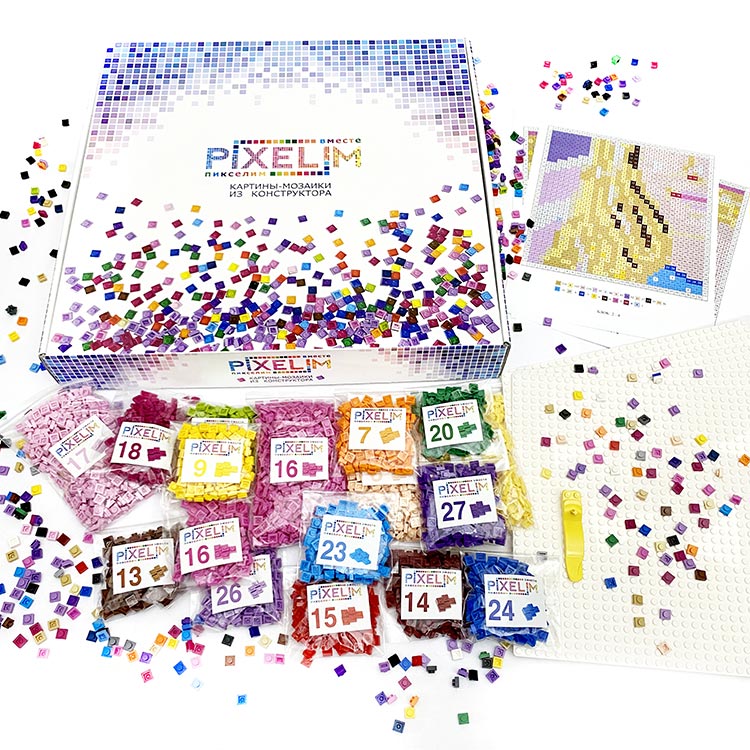 Картина-мозаика из конструктора PIXELIM «Рыбки» — картинка 5