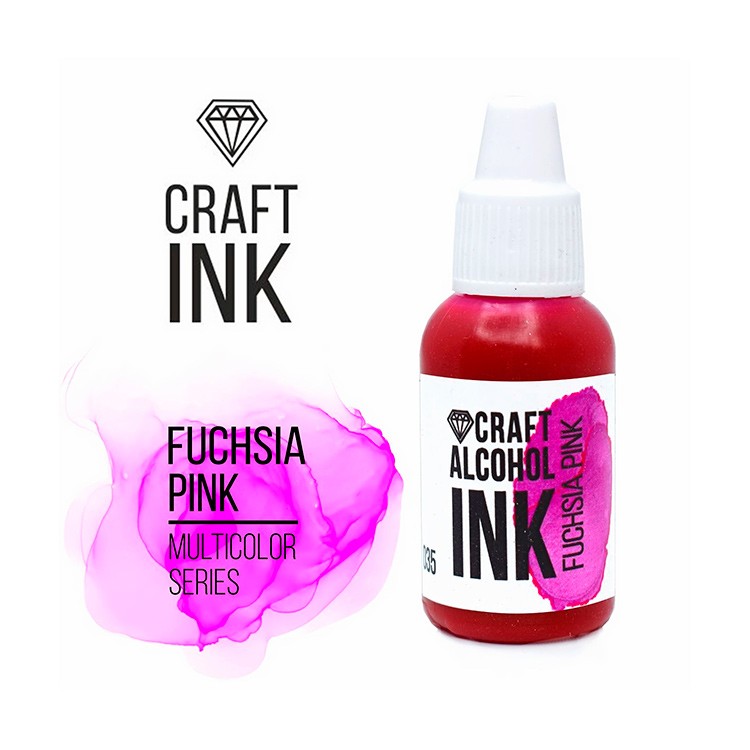 Алкогольные чернила фуксия (Fuchsia Pink) 20 мл, Craft Alcohol INK