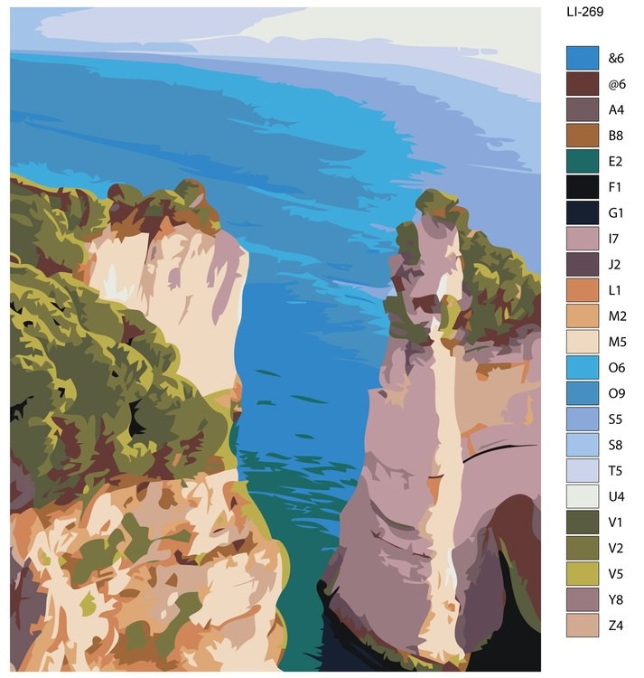Картина по номерам «Морские скалы» — картинка 2