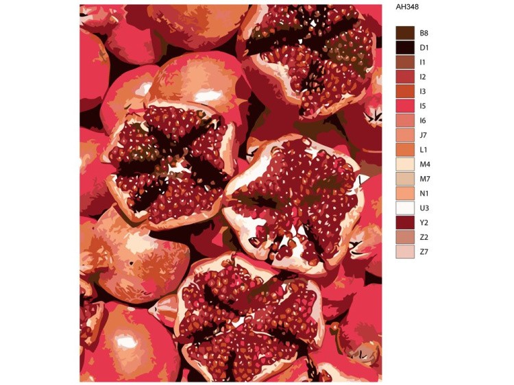 Картина по номерам «Спелые гранаты» — картинка 2