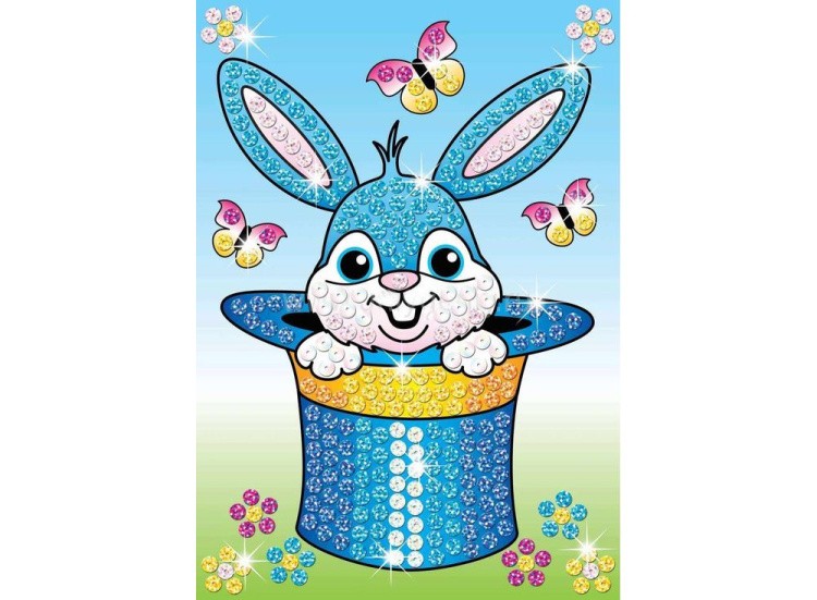 Картинка из блесток «Кролики» (двойная) — картинка 3