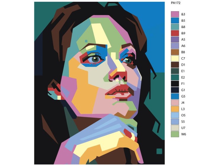 Картина по номерам «Фигурный портрет» — картинка 2