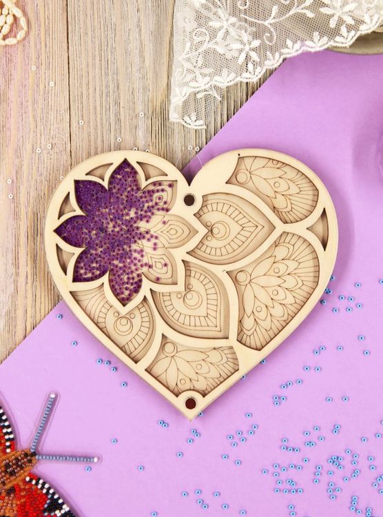 Органайзер для бисера с крышкой «Сердце» — картинка 3