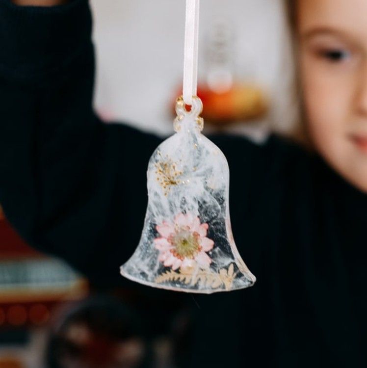 Елочная игрушка Колокольчик №1 - Силиконовый молд, ResinArt — картинка 4