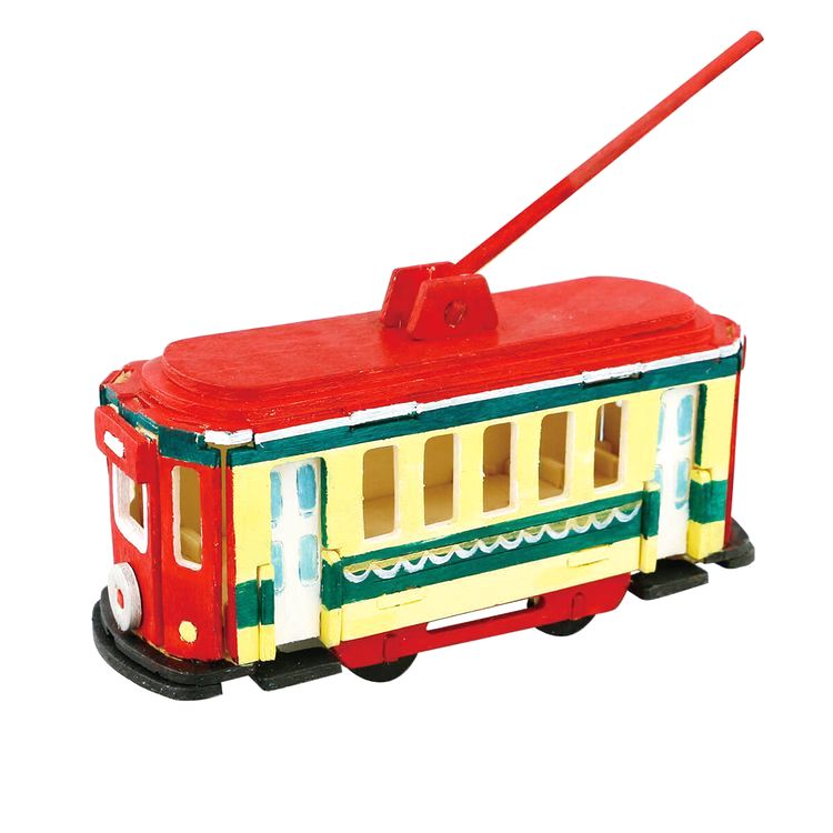 3D пазл-раскраска «Трамвай»