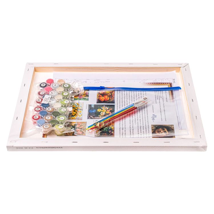 Картина по номерам «Красные пионы» — картинка 3