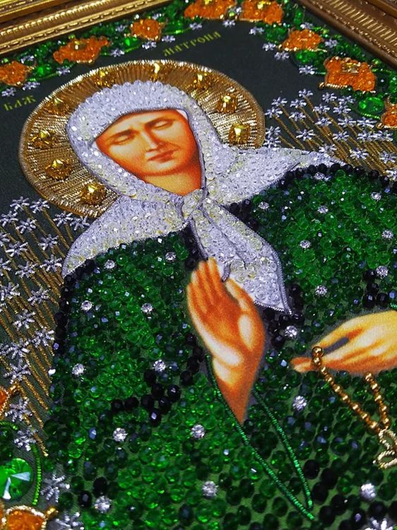 Набор вышивки хрустальными камнями «Матрона Московская» — картинка 5