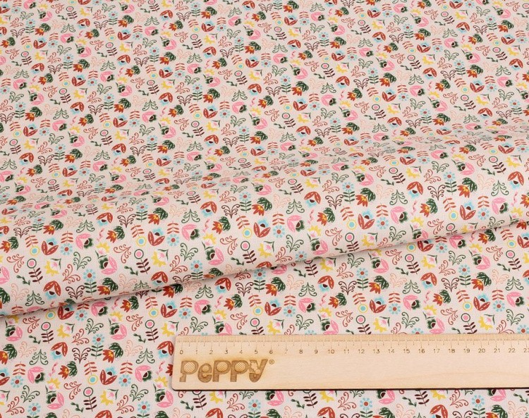 Ткань для пэчворка ЛЕСНЫЕ ЖИТЕЛИ, 50x55 см, 146 г/м2, 100% хлопок, принт, Peppy — картинка 2