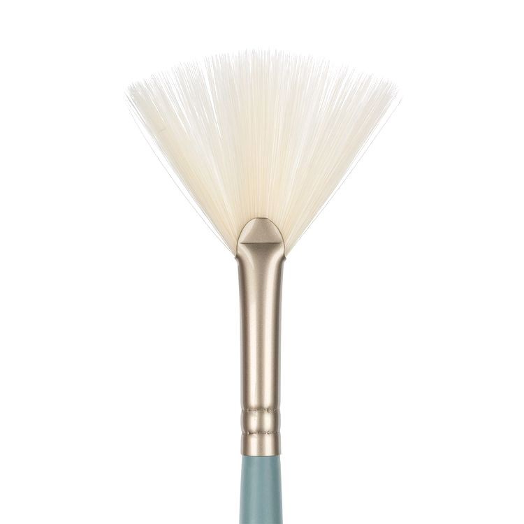 Кисть синтетика №08, веерная, 10 шт., длинная ручка, Vista-Artista — картинка 2