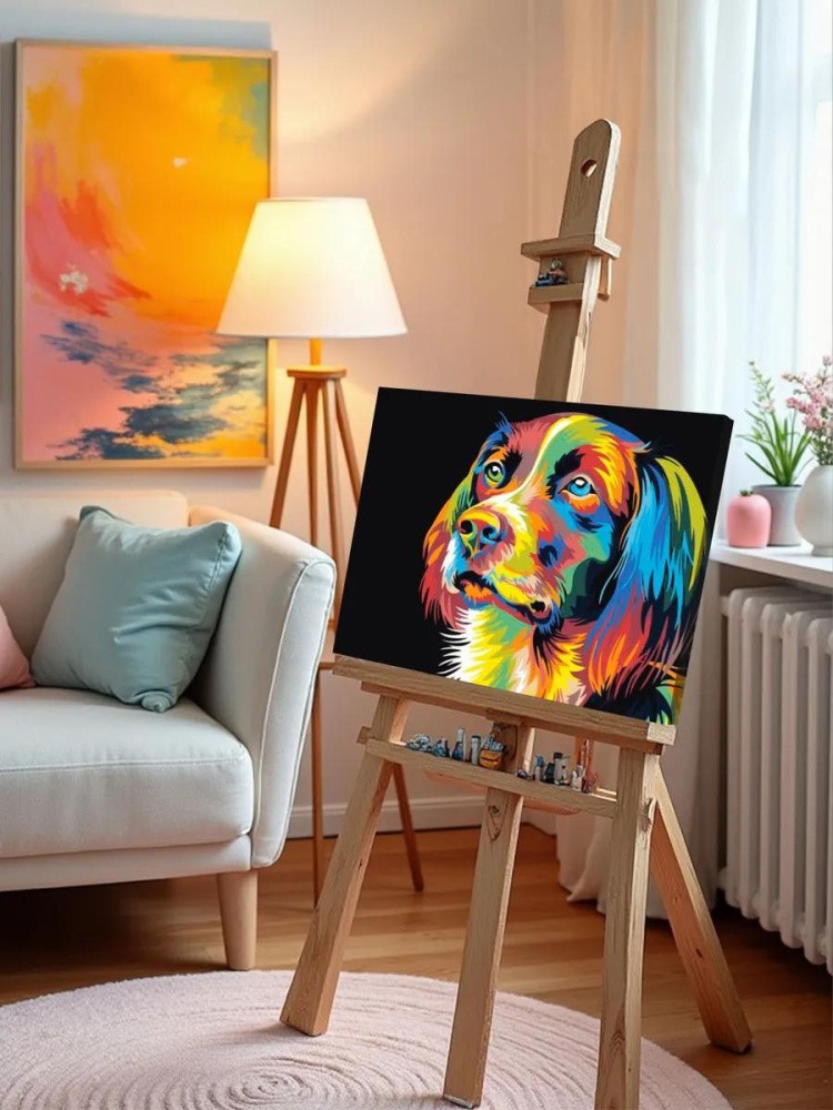 Картина по номерам «Радужный пес» — картинка 10